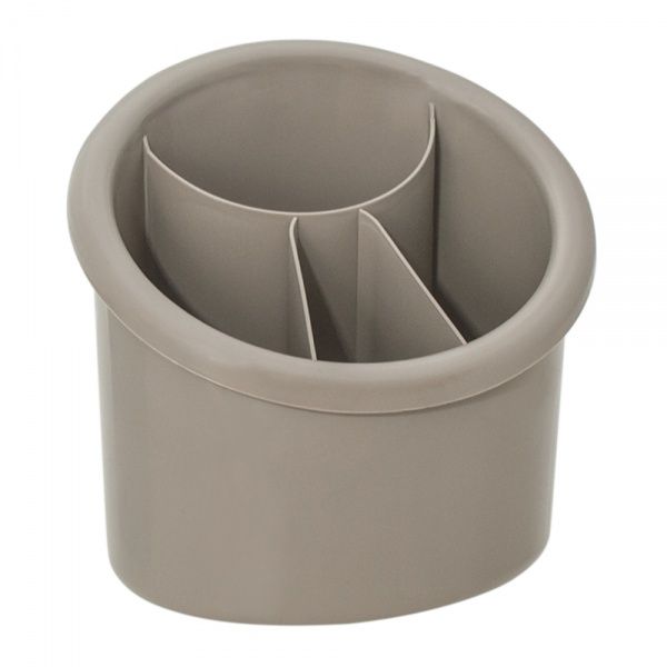 Підставка для столових приборів Мульті овальна біла какао Алеана