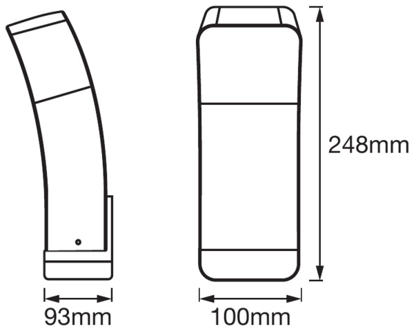Світильник вуличний настінний Ledvance Smart + Wifi Curve Si 9 Вт IP44 темно-сірий AC260410055 
