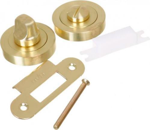 Замок врезной с ручками WC Linde Best SB матовая бронза без петель