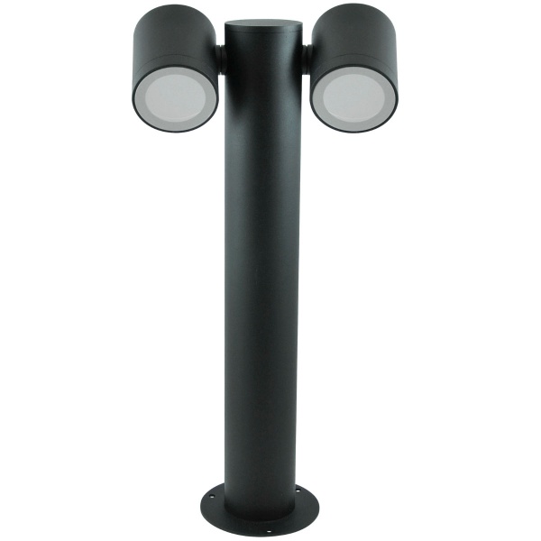 Столбик Polux Pino-2 44 см GU10 IP44 черный 