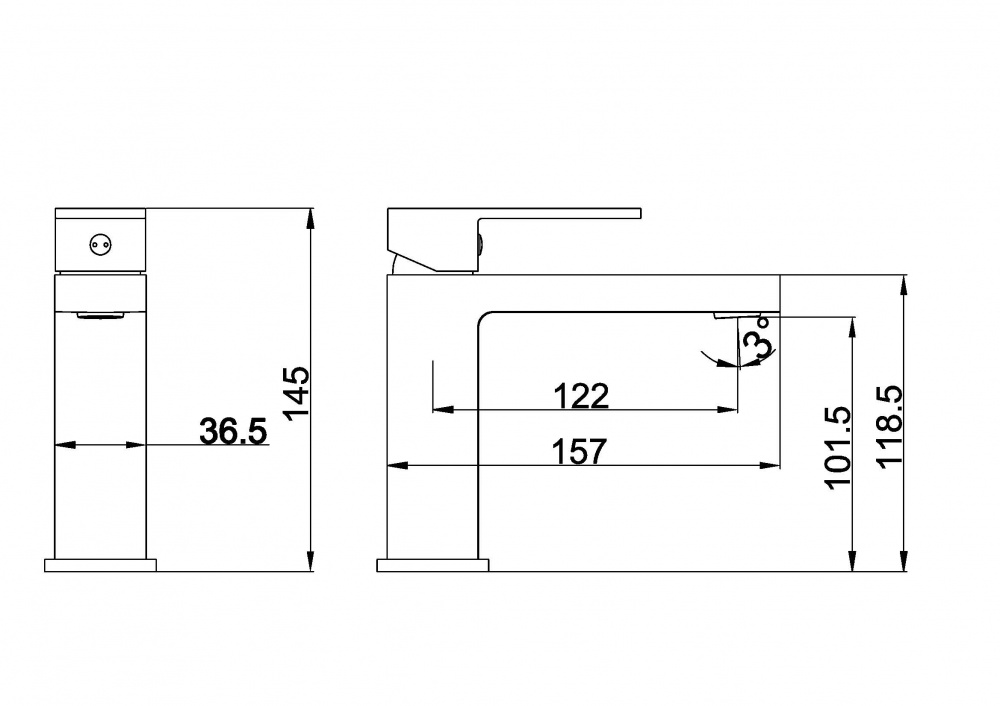 Смеситель для умывальника Aqua Rodos Italy 01 Chrome