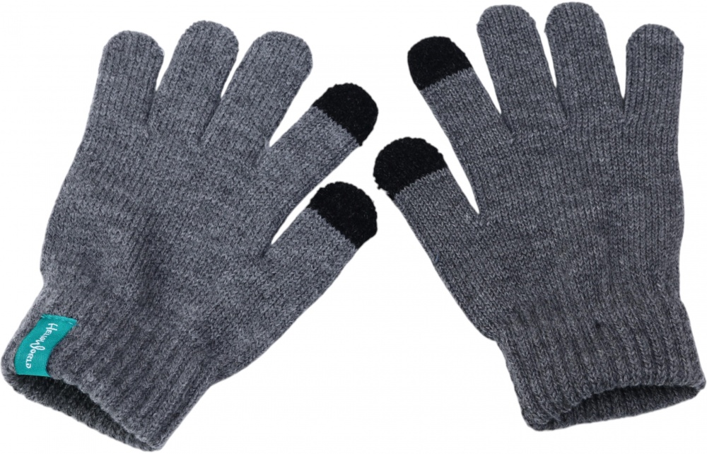 Рукавицы HW для мальчиков р.14-16 /серый