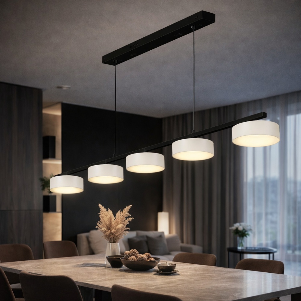 Люстра подвесная LIGHT SET DUSHA MS241-ZD5 5x12 Вт GX53 черный с молочным