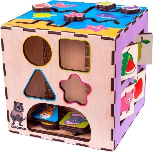 Кубик Quokka развивающий интерактивный 20х20