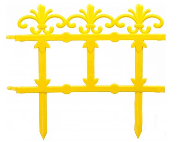 Декоративное ограждение для клумб ажурная 4 шт. в ассортименте