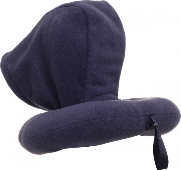 Подушка автомобильная Drom с капюшоном темно-серая 