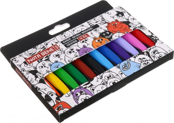 Карандаши восковые Crayon 12шт/уп TM NB Nota Bene