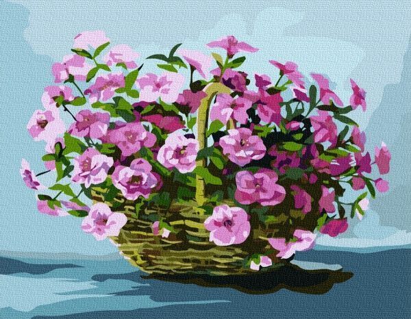 Картина за номерами Корзина квітів BookOpt 