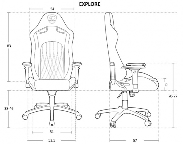 Крісло EXPLORE Black/Orange чорно-помаранчевий 