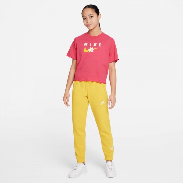 Футболка Nike G NSW TEE ENERGY BOXY FRILLY DO1351-666 р.S розовый