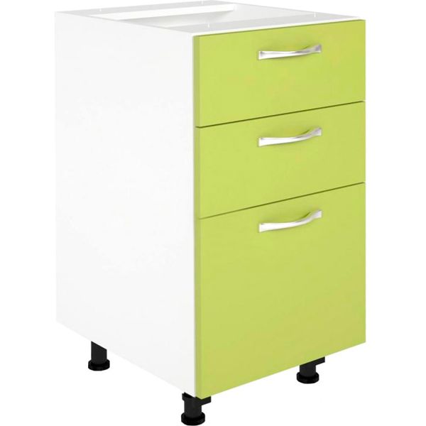 Тумба нижняя МС Варшава Няш-3 40/82/45 (2+1) с ящиками лайм Грейд