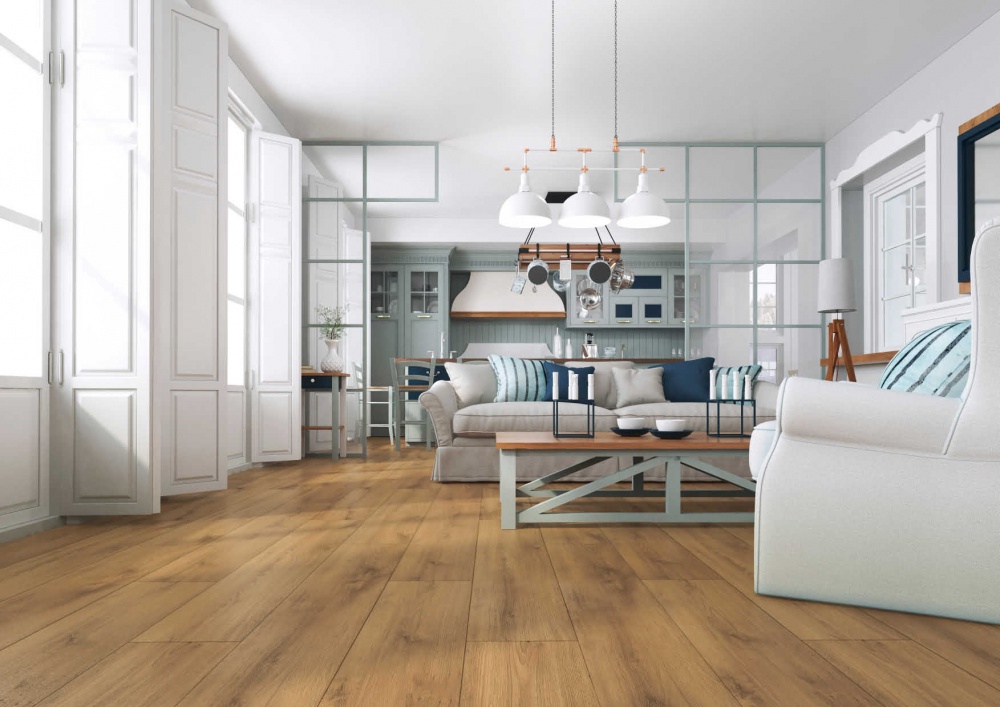 Ламінат King Floor Premium Line V4 KF225 дуб кембридж 32/АС4 8 мм (D4918)