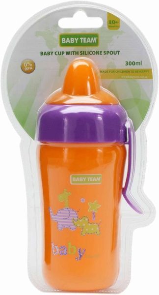Поильник-непроливайка Baby Team с силиконовым носиком 300 мл 5012