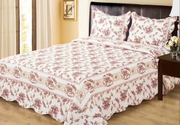 Покривало стьобане + 2 наволочки 351 220x240 см Zastelli 