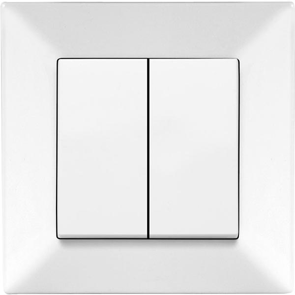 Выключатель двойной Viko Meridian белый