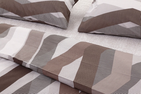 Комплект постільної білизни Бруно 1,5 коричневий La Nuit (без простирадла) 