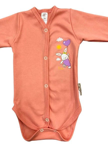 Боди для девочки Bambinelli с аликацией р.68 оранжевый Б302-4 