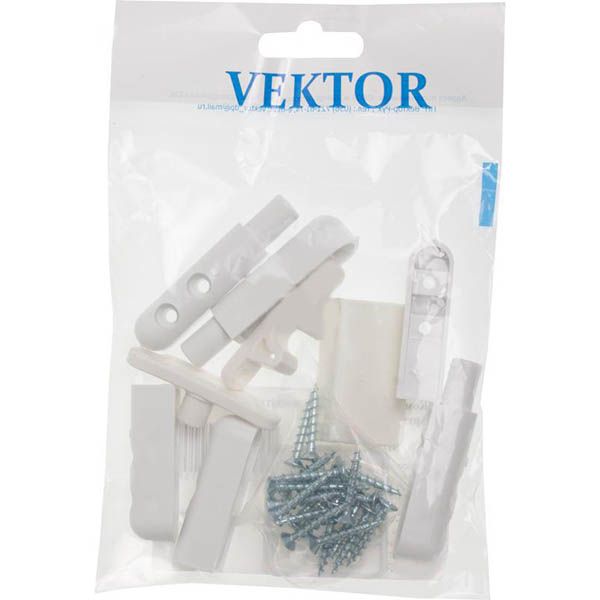 Комплект креплений для дверной москитной сетки белый