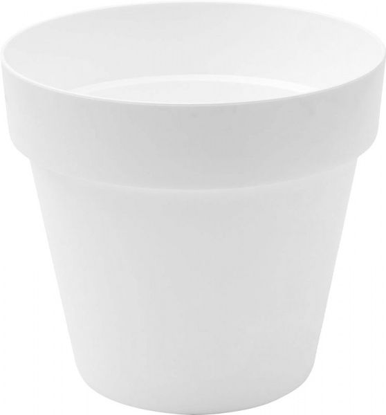 Горщик пластиковий Prosperplast Cube круглий 12л білий (76952-449) 