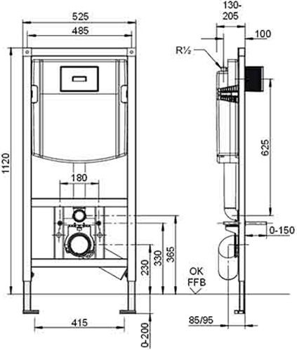 Система инсталляции Villeroy & Boch 92246100 + VICONNECT E200 92249061