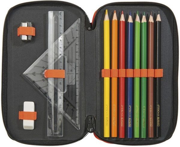 Пенал школьный Triple Neon Art 31 предмет 50026753 Herlitz разноцветный