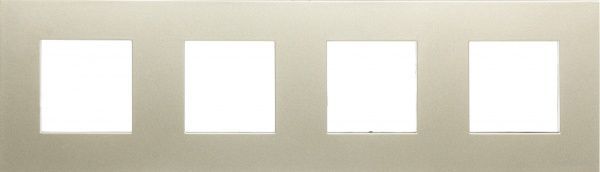 Рамка чотиримісна ABB ZENIT універсальна шампань N2274 CV