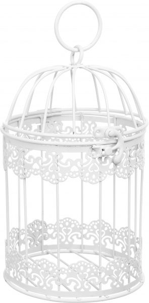 Клітка декоративна Cage Мереживо 13х13х21 см білий 