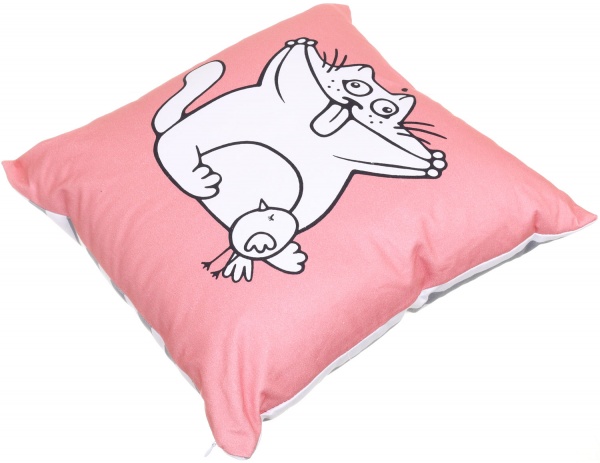 Подушка декоративная Котик 43x43 см коралловый La Nuit 