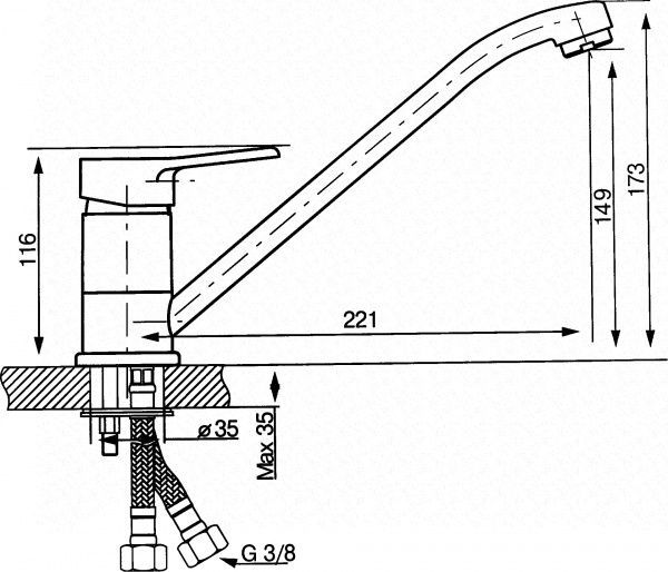 Смеситель для кухни Koller Pool Round RN0900