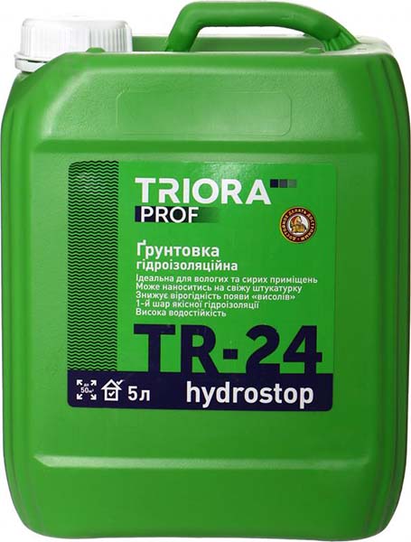 Грунтовка водоотталкивающая Triora TR-24 hуdrostop 5 л