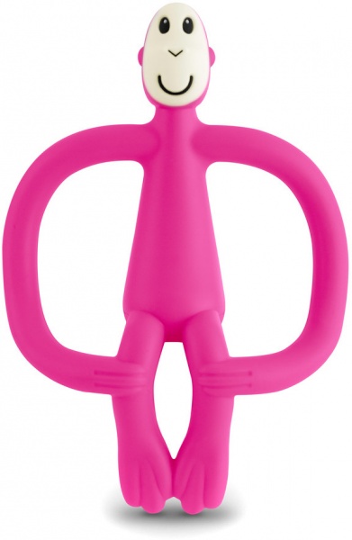 Прорезыватель Matchstick Monkey Обезьянка розовая 10,5 см (MM-T-003)
