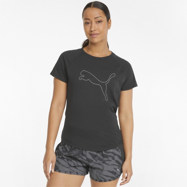 Футболка Puma RUN 5K LOGO SS TEE W 52138801 р.S чорний