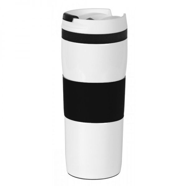 Термочашка Bergamo Bravo 0,4 л біла із чорним