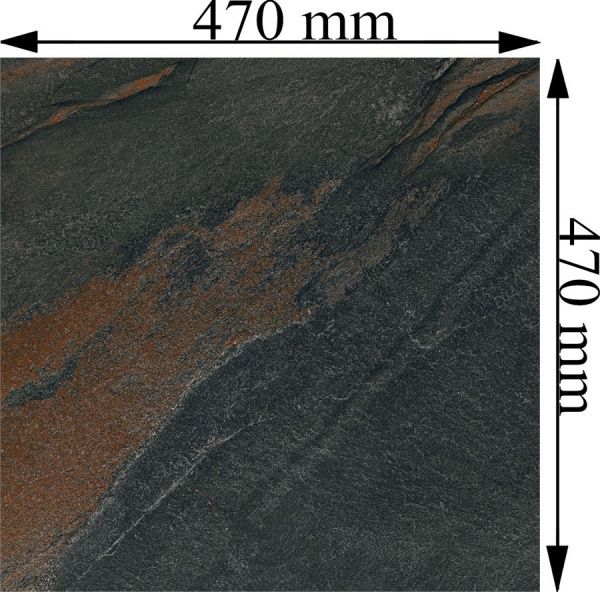 Плитка Allore Group Slate Anthracite F PR NR Sugar 1 47x47 