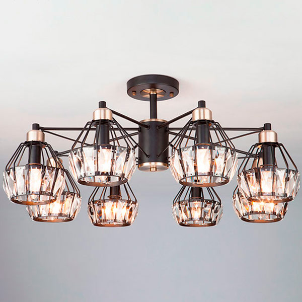 Люстра потолочная Strotskis Lord 70075/8 8x60 Вт E14 черный 