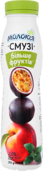 Йогурт ТМ Молокія смузи персик-маракуя-мелисса 2% 290 г 