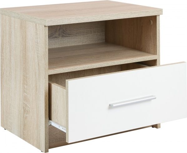 Тумба прикроватная Mebel Service Маркос 2 шт. белый/дуб самоа 