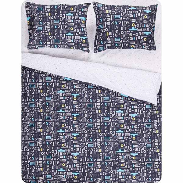 Комплект постільної білизни alphabet 2.0 темно-сірий La Nuit 