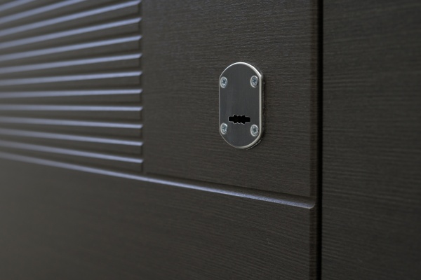 Дверь входная Министерство дверей Оптима венге серый горизонт 2050х860 мм правая