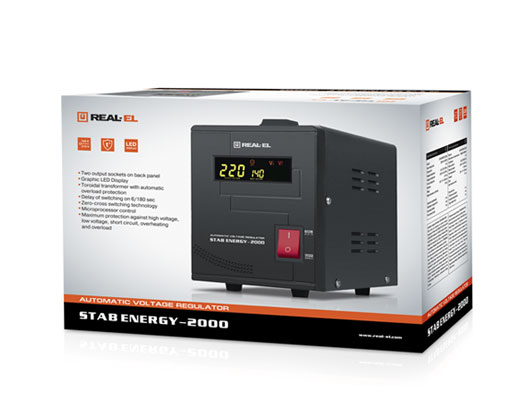 Стабілізатор напруги Real-el STAB ENERGY-2000 EL122400013