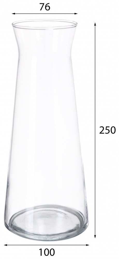 Ваза стеклянная Trendglass Emma прозрачная 25 см