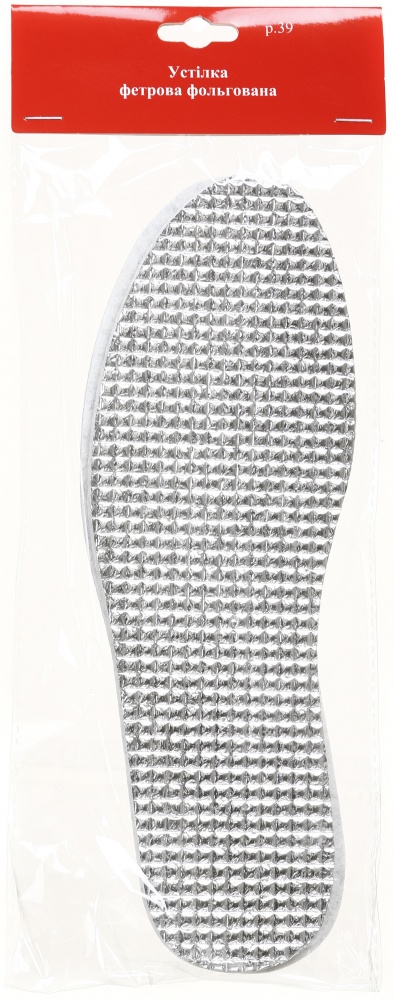 Стельки фетровые фольгированные р.39 белый