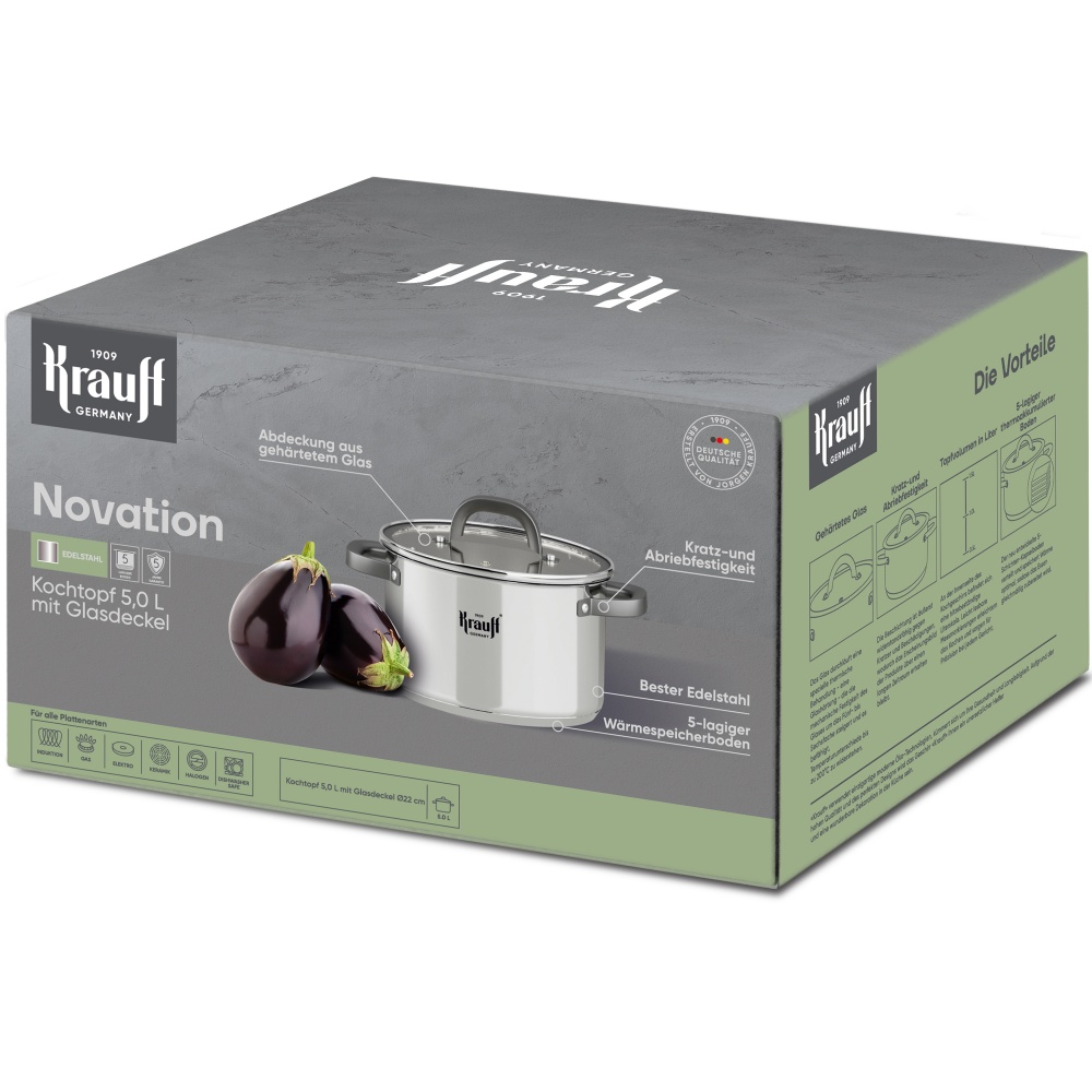 Кастрюля с крышкой Krauff Novation 5 л 26-303-010