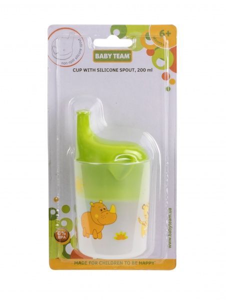 Поильник Baby Team с силиконовой насадкой 200 мл