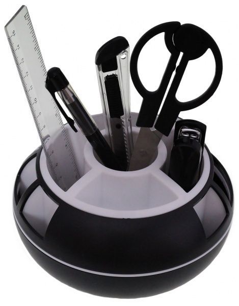 Набір настільний 9 предметів обертовий чорно-білий 7064 SCHOLZ