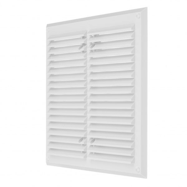 Решетка для вентиляции MiniMax с сеткой против насекомых 215 х 215 мм (1111) пластик белый 