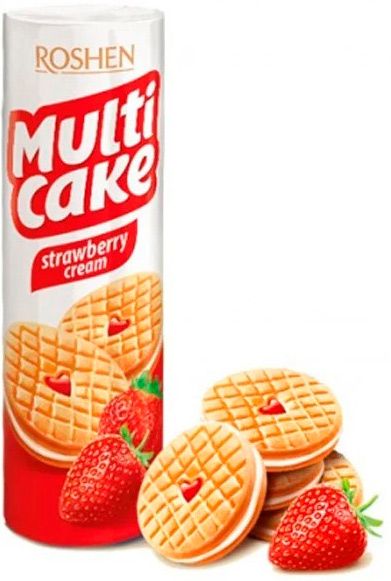Печенье Roshen Multicake с начинкой вишня-кокос (4823077622908) 195 г 