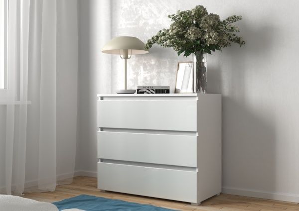 Комод Валенсия-3 нимфея альба/белый 