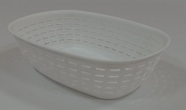 Корзинка плетеная 25,5x18,5x7,5 см белая Plastic's Craft
