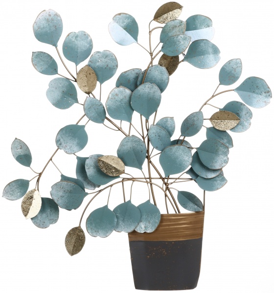 Декор настенный Эвкалипт 62,9x64,1 см серый с зеленым 